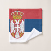 Serbien-Flagge Badhandtuch Set (Waschlappen)