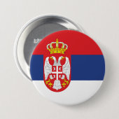 Serbien-Flagge Button (Vorne & Hinten)