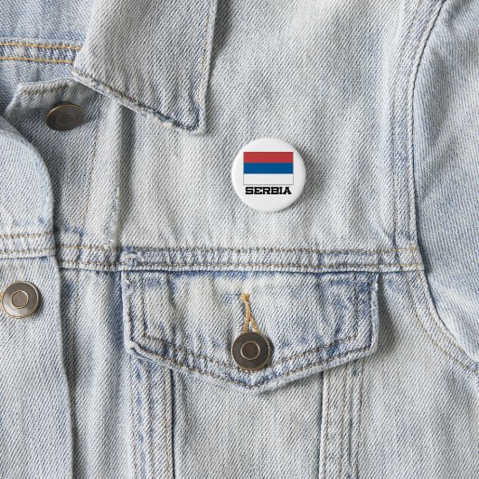 Serbien-Flagge Button (Beispiel)