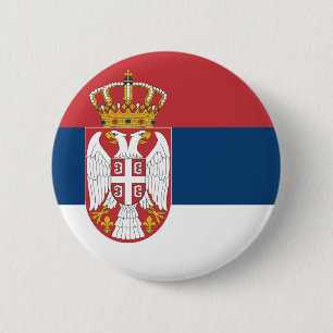Serbien-Flagge Button