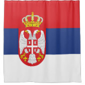 Serbien-Flagge Duschvorhang (Vorderseite)