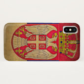 Serbien-Flagge Eagle Srbija Grb Case-Mate iPhone Hülle (Rückseite (Horizontal))