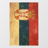 Serbien-Flagge Fensteraufkleber (Blatt)