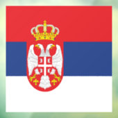 Serbien-Flagge Fensteraufkleber (Blatt 3)