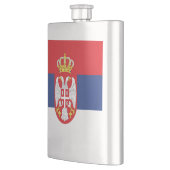 Serbien-Flagge Flachmann (Links)