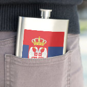 Serbien-Flagge Flachmann (Beispiel)