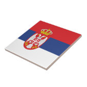 Serbien-Flagge Fliese (Seite)
