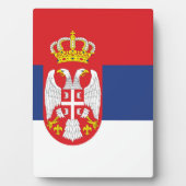 Serbien-Flagge Fotoplatte (Vorderseite)