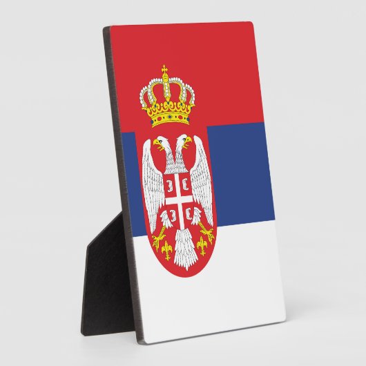 Serbien-Flagge Fotoplatte (Seite)