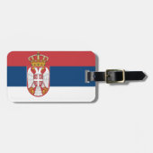 Serbien-Flagge Gepäckanhänger (Vorderseite horizontal)