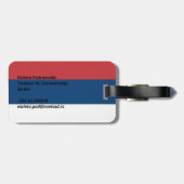 Serbien-Flagge Gepäckanhänger (Rückseite horizontal)