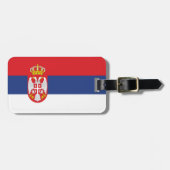 Serbien-Flagge Gepäckanhänger (Vorderseite horizontal)