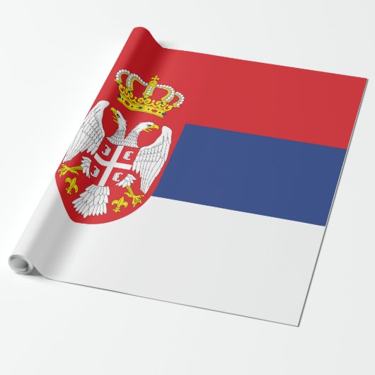 Serbien-Flagge Geschenkpapier (Ungerollt)