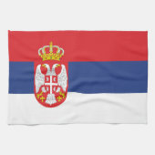Serbien-Flagge Geschirrtuch (Horizontal)