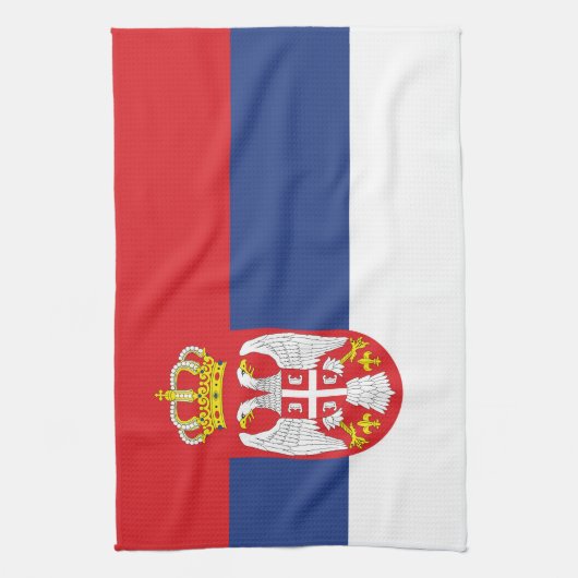 Serbien-Flagge Geschirrtuch (Vertikal)