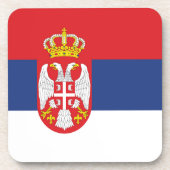 Serbien-Flagge Getränkeuntersetzer (Vorderseite)