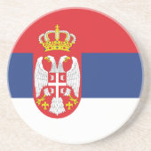 Serbien-Flagge Getränkeuntersetzer (Vorne)