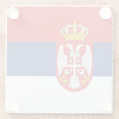 Serbien-Flagge Glasuntersetzer (Rückseite)