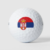 Serbien-Flagge Golfball (Vorderseite)