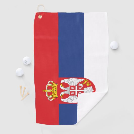 Serbien-Flagge Golfhandtuch (Insitu)