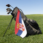 Serbien-Flagge Golfhandtuch (Gras)