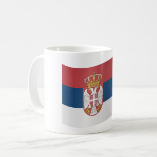 Serbien-Flagge Kaffeetasse