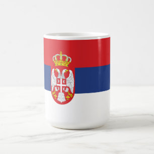 Serbien-Flagge Kaffeetasse