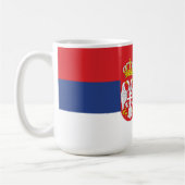 Serbien-Flagge Kaffeetasse (Links)