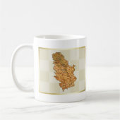 Serbien Flagge + Karte Tasse (Links)
