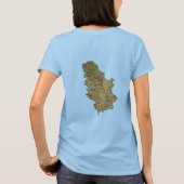 Serbien-Flagge + Karte + Text-T - Shirt (Rückseite)