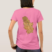 Serbien-Flagge + Karten-T - Shirt (Rückseite)