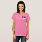 Serbien-Flagge + Karten-T - Shirt (Vorne ganz)