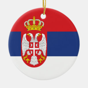Serbien-Flagge Keramik Ornament