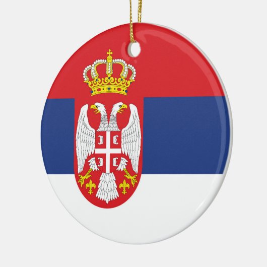 Serbien-Flagge Keramik Ornament (Links)