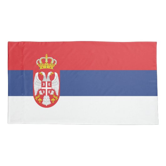 Serbien-Flagge Kissenbezug (Rückseite)