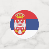 Serbien-Flagge Konfetti (Klein Vorderseite)