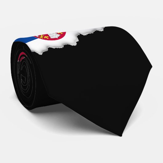 Serbien-Flagge Krawatte (Gerollt)