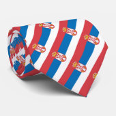 Serbien-Flagge Krawatte (Gerollt)