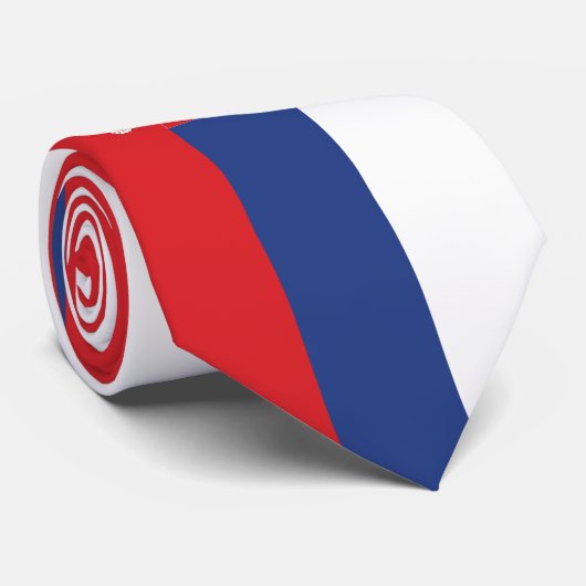 Serbien-Flagge Krawatte (Gerollt)