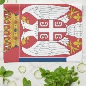 Serbien-Flagge Küchentuch (Gefaltet)