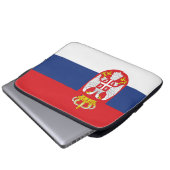 Serbien-Flagge Laptopschutzhülle (Vorne Knopf)