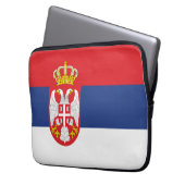 Serbien-Flagge Laptopschutzhülle (Vorderseite Links)