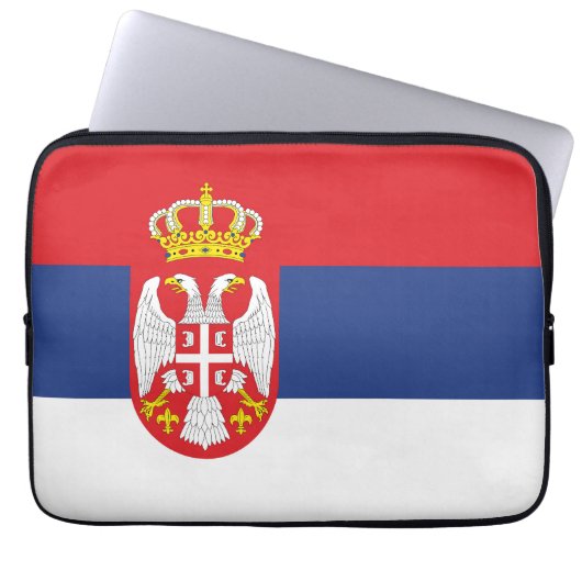 Serbien-Flagge Laptopschutzhülle (Vorderseite)