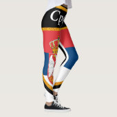 Serbien-Flagge Leggings (Rechts)