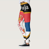 Serbien-Flagge Leggings (Links)