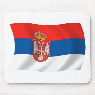 Serbien Flagge Mauspad