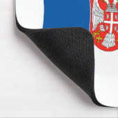 Serbien Flagge Mauspad (Ecke)