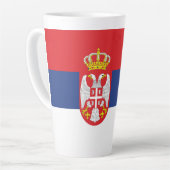 Serbien-Flagge Milchtasse (Linke Ecke)