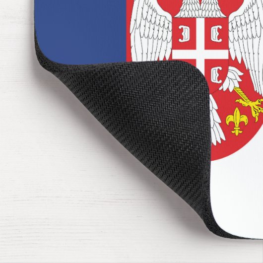 Serbien-Flagge Mousepad (Ecke)