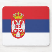 Serbien-Flagge Mousepad (Vorne)